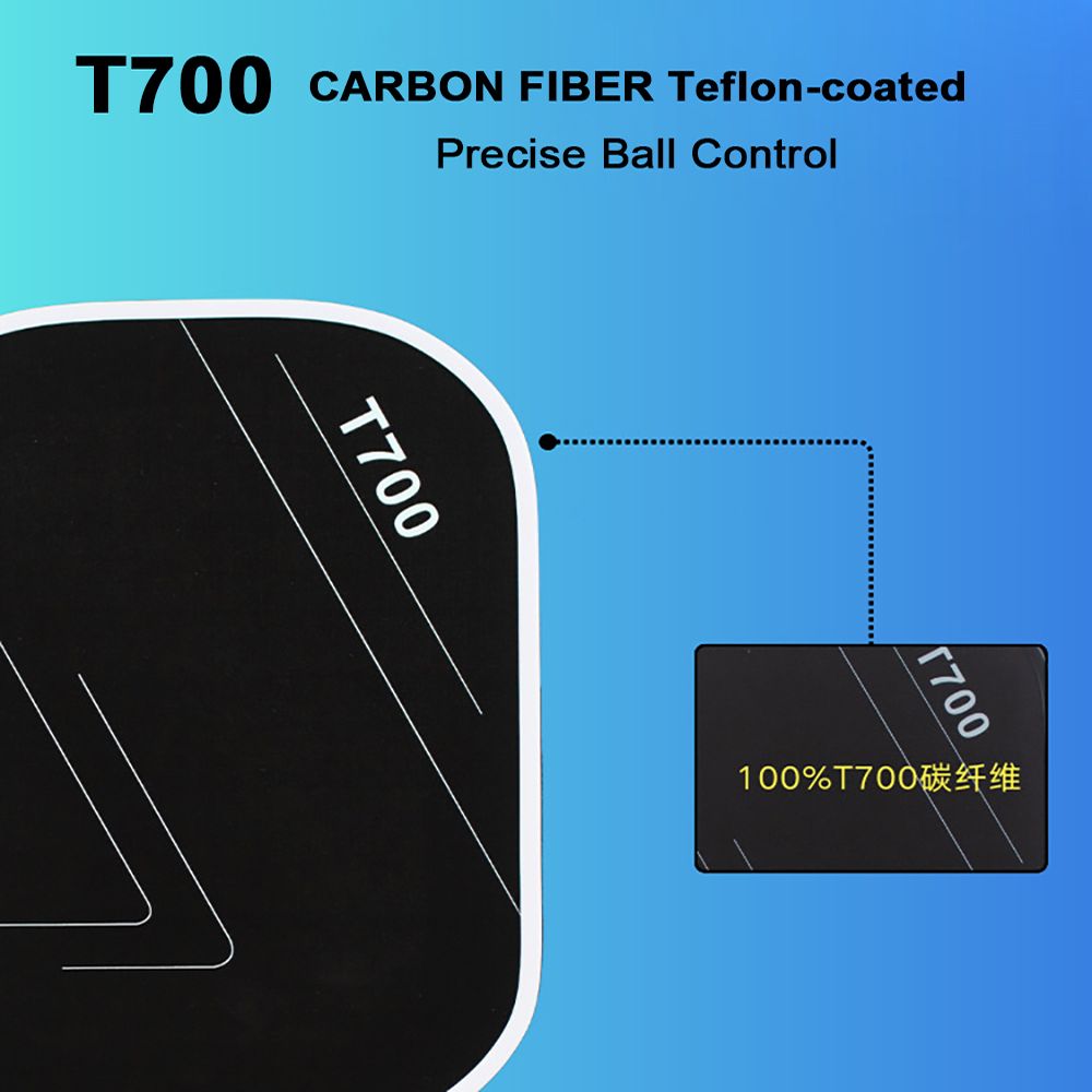 MB04 Teflon Carbon Fiber PP Honeycomb Core Cold-pressing Pickleball Paddle
