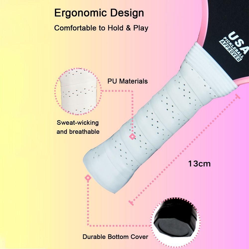 MB03 Glass Fiber PP Honeycomb Core Cold-pressing Pickleball Paddle