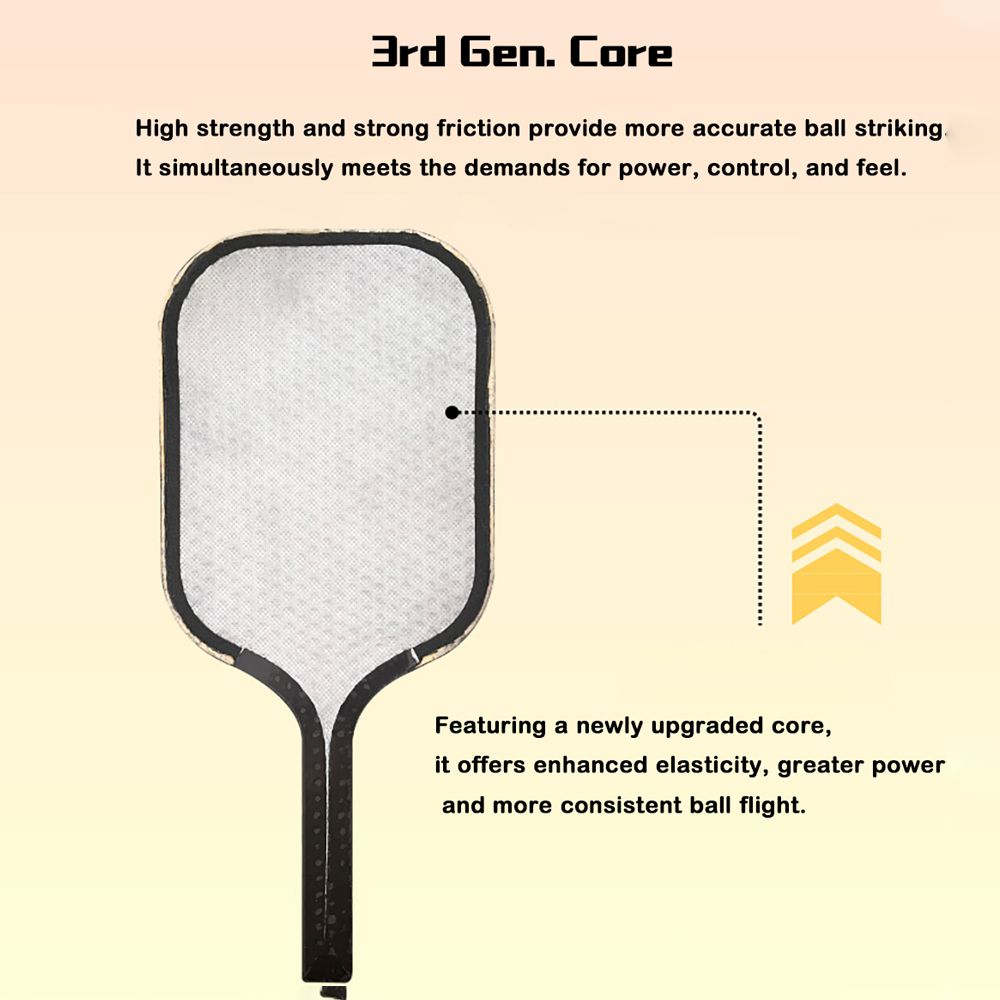 MB12 3D Surface Pickleball Paddle T700 Carbon Fiber