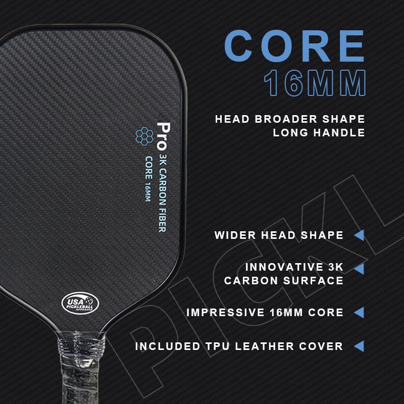 MB10 3K Carbon Fiber With Gen3 Core Hot Pressing Pickleball Paddle