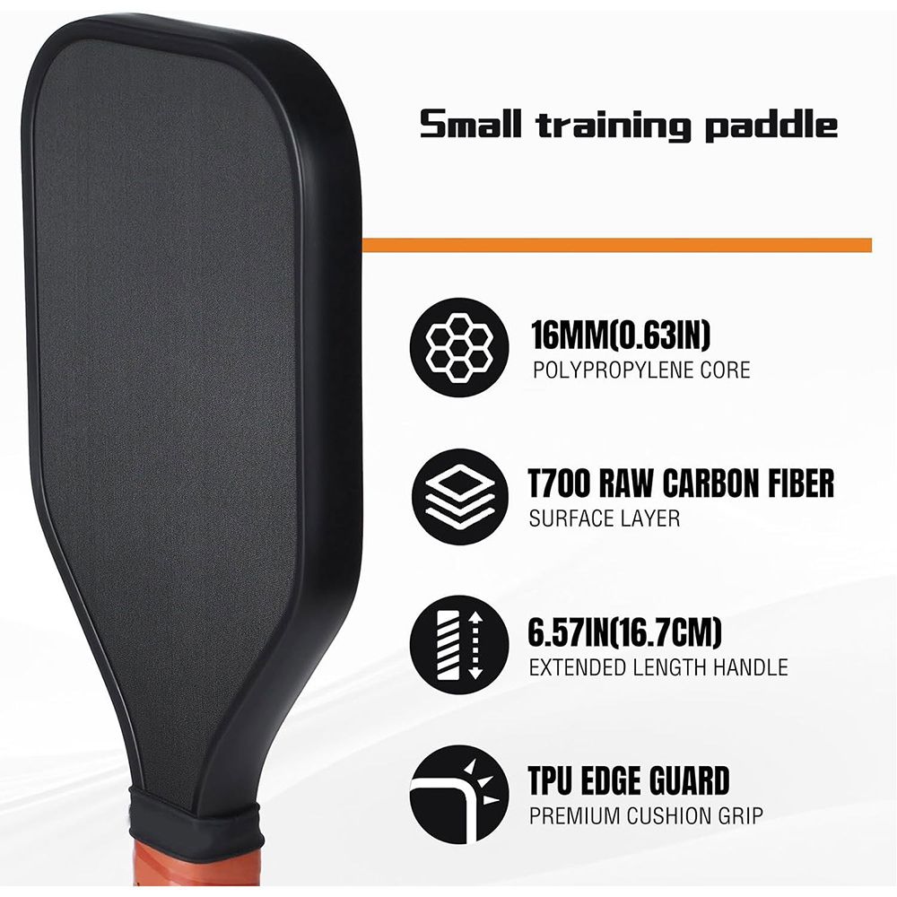 Training Pickleball Paddle With T700 Carbon Fiber Friction Surface