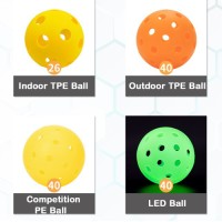TPE 26/40 Holes Pickleballs For Indoor and Outdoor Training