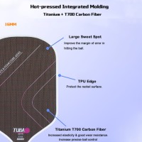 MB09 Titanium GEN5 T700 Carbon Fiber Hot Pressing Pickleball Paddle
