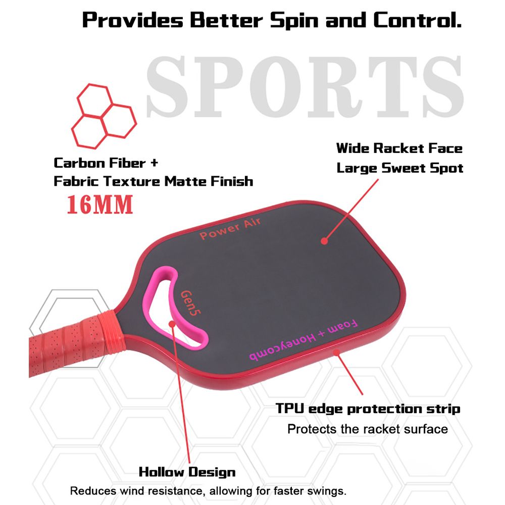 MB14 GEN5 Core Hot Pressing Integrated Pickleball Paddle With Edge